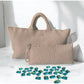 Peace Love Mahjong - Woven Mahjong Carryall -: Navy