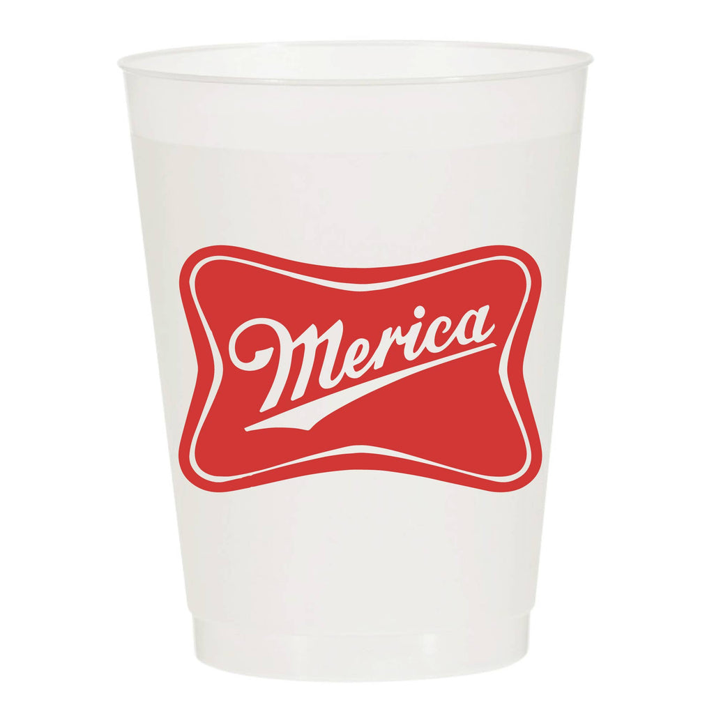 Merica Frosted Cups- Patriotic: Pack of 6