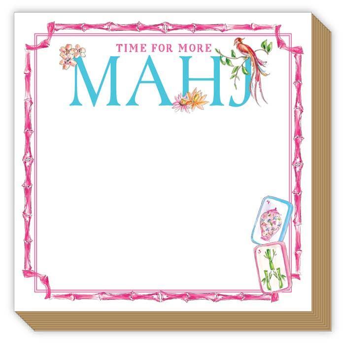 RosanneBeck Collections - Time For More Mahj Pink Bamboo Tiles Luxe Notepad