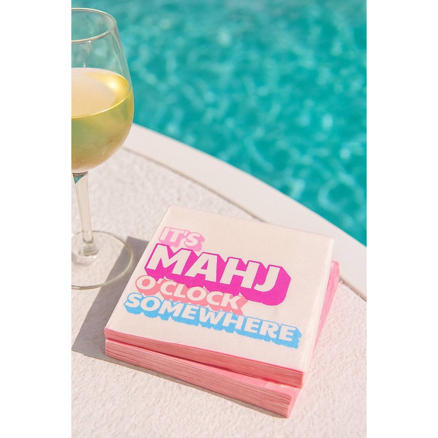 Middle & Main Mahjong - "It's Mahj O'Clock Somewhere" Cocktail Napkins