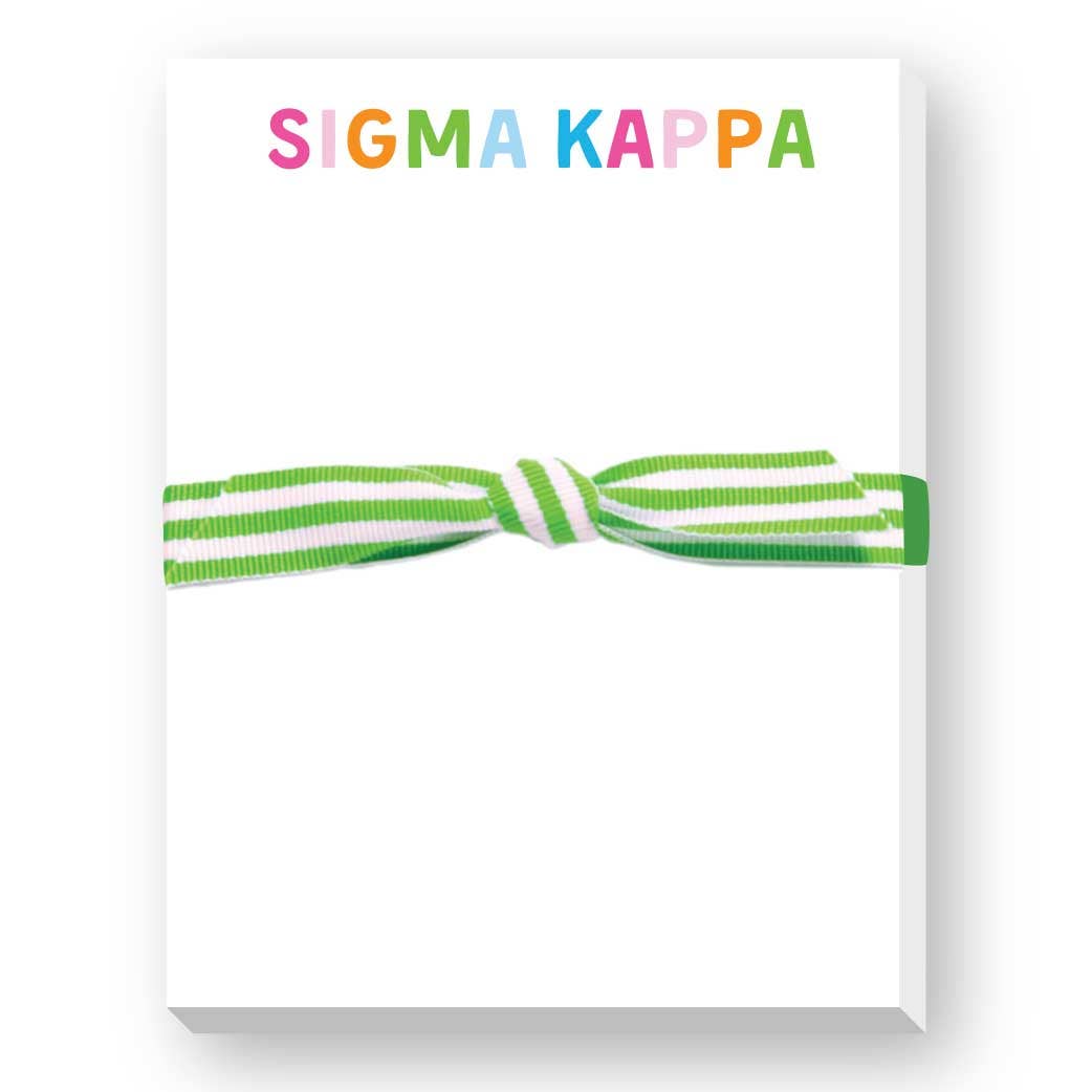 Donovan Designs - SORORITY GREEK RAINBOW MINI NOTEPAD: ALPHA DELTA PI