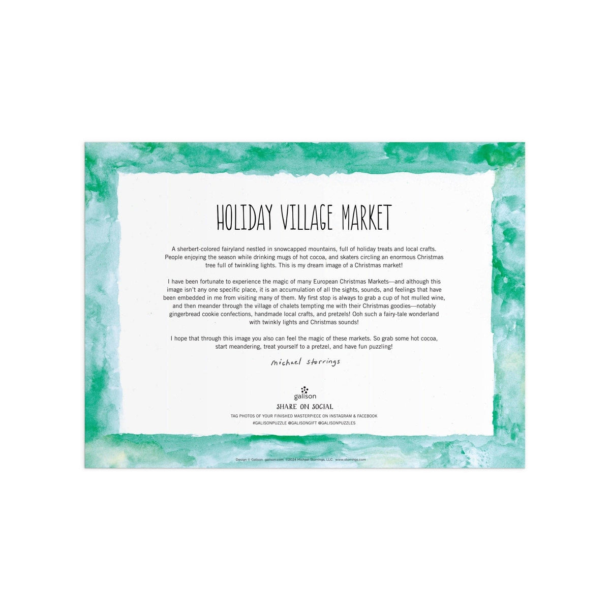 Michael Storrings Holiday Village Market Foil Puzzle