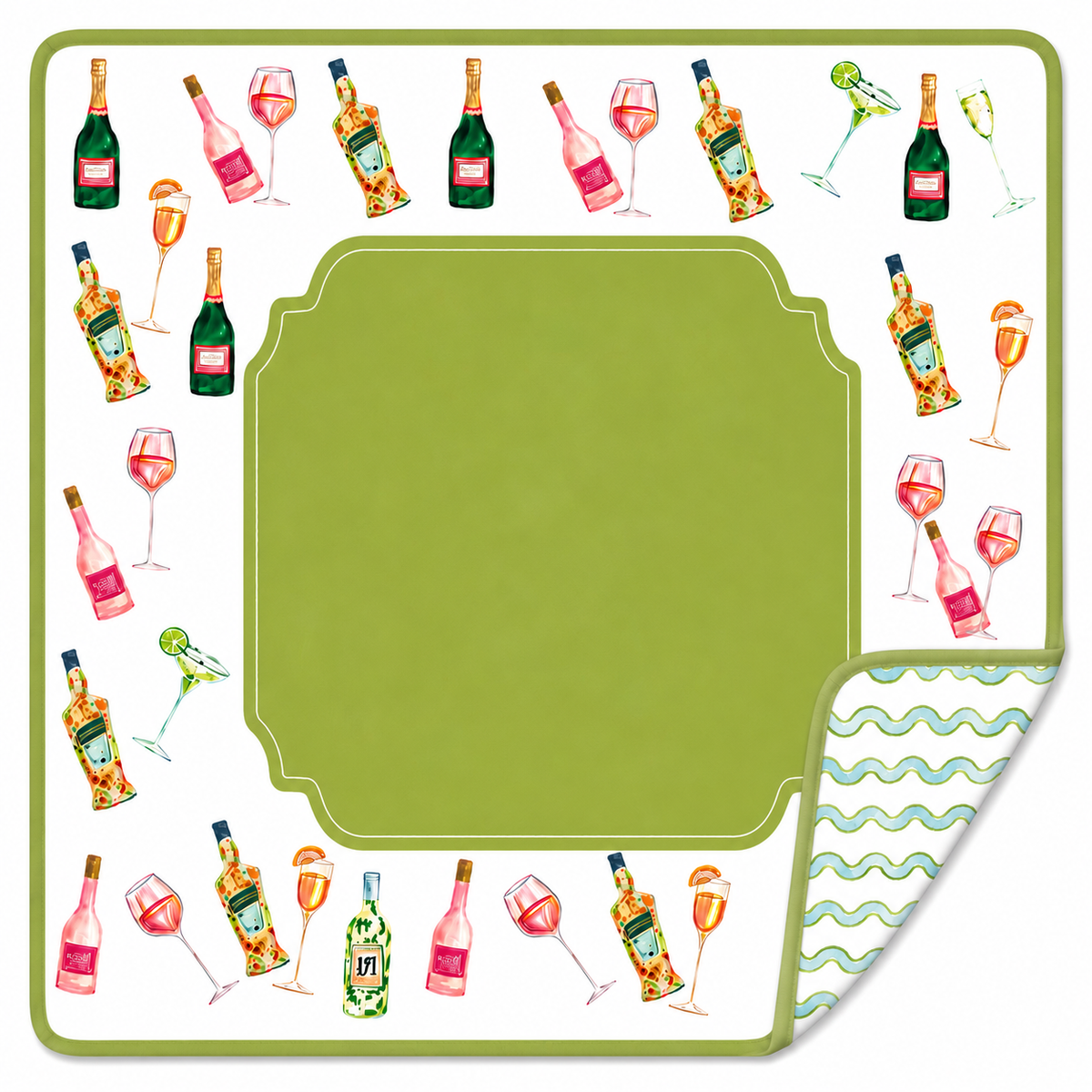 KEVA - Cocktails Double-Sided Mahjong Mat