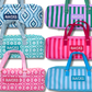My Fair Mahjong - Mahjong Rack Bag  |  Fits 20" Racks + Folded Mat : Stripes- Green & Blue Rack Bag