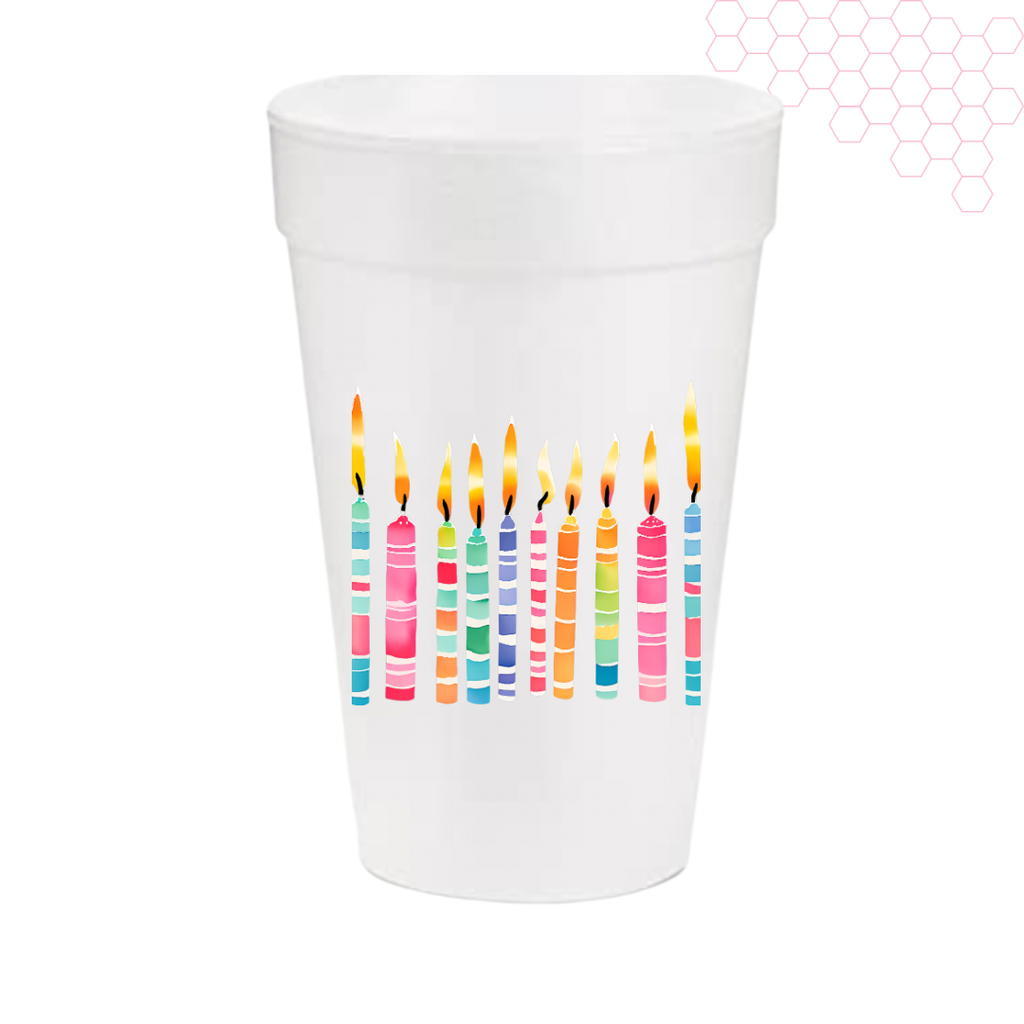 Make a Wish Styrofoam Cups | Set of 10 | Birthday