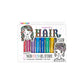 HAIR FLAIR METALLIC Shimmery Hair Color Gel Sticks Set of 8