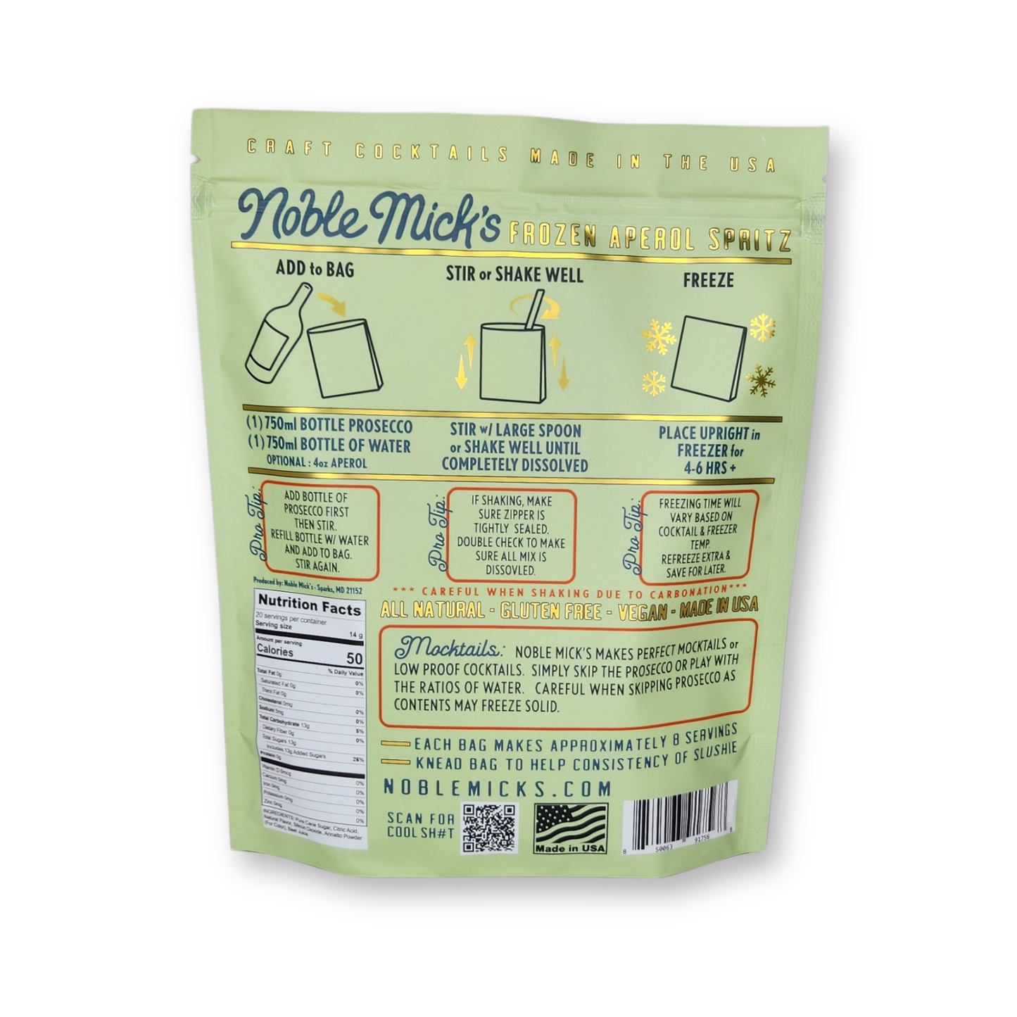 Noble Mick's - Craft Beverage Company - Aperol Spritz Frozen Cocktail