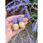 Liz Rattan Ball Lavender Earrings