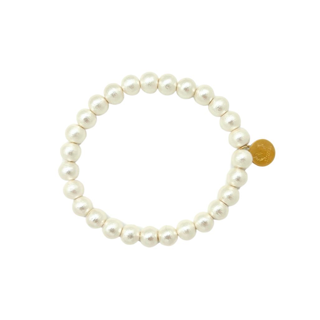 Olivia Cotton Pearl Bracelet (8mm)