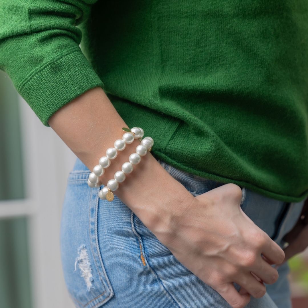 Olivia Cotton Pearl Bracelet (12mm)