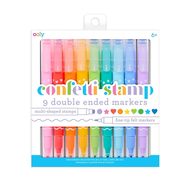 Ooly Confetti Stamp 9 Double Ended Markers