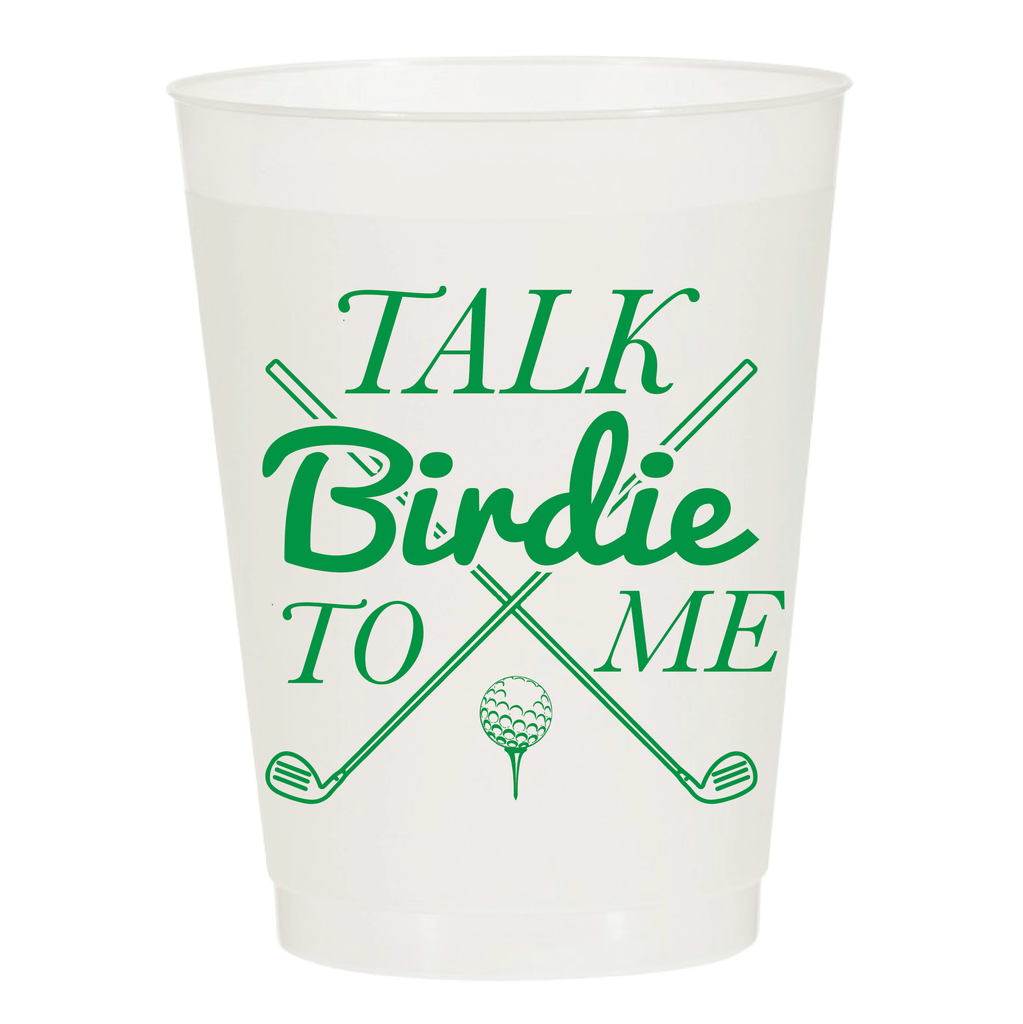 Talk Birdie To Me Frosted Cups- Masters: Pack of 6