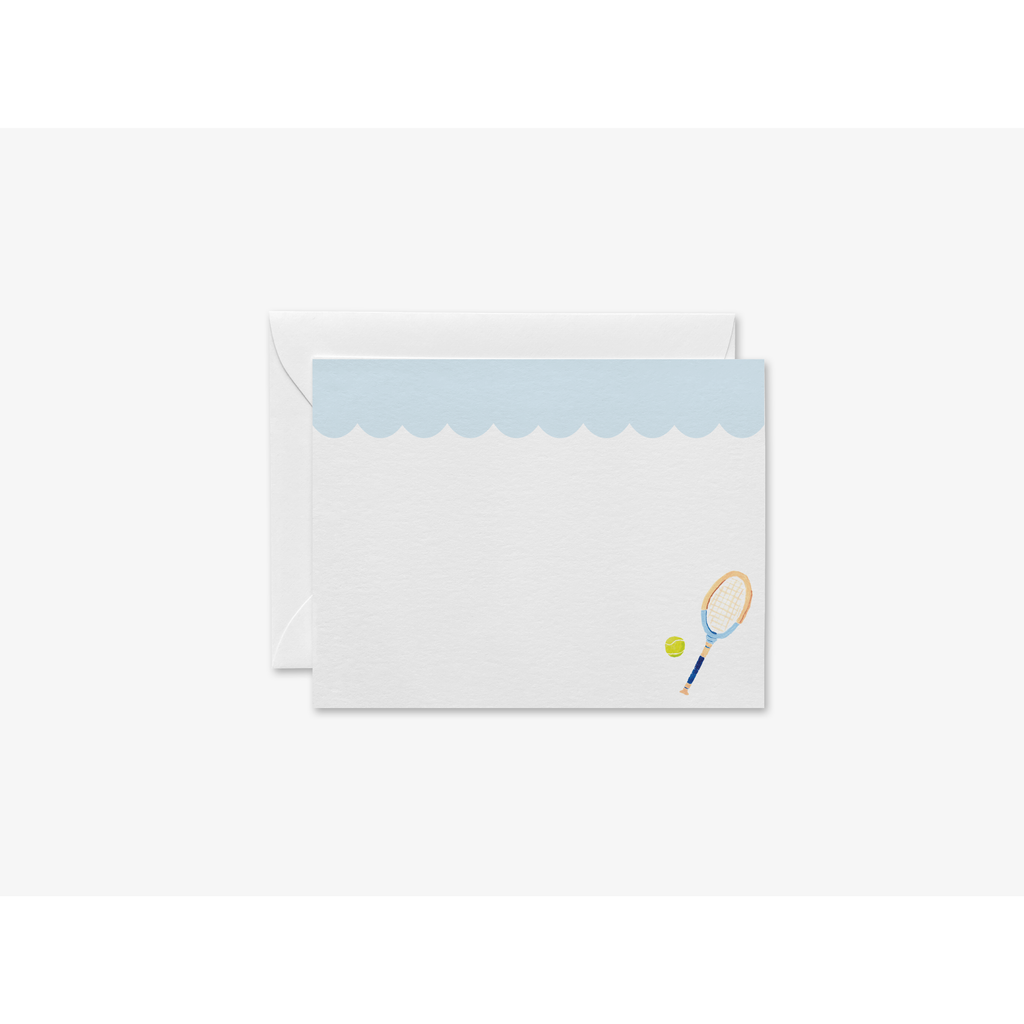 Tennis Scalloped Flat Notecards [Sets of 8]