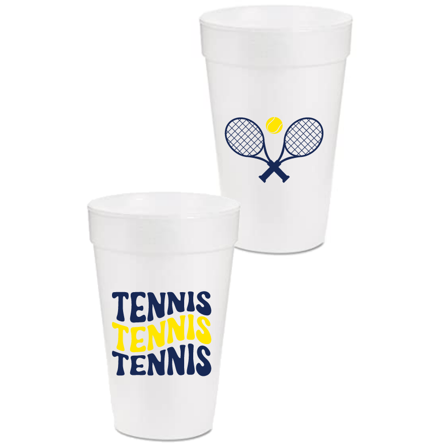 Tennis Foam Cups 16 oz