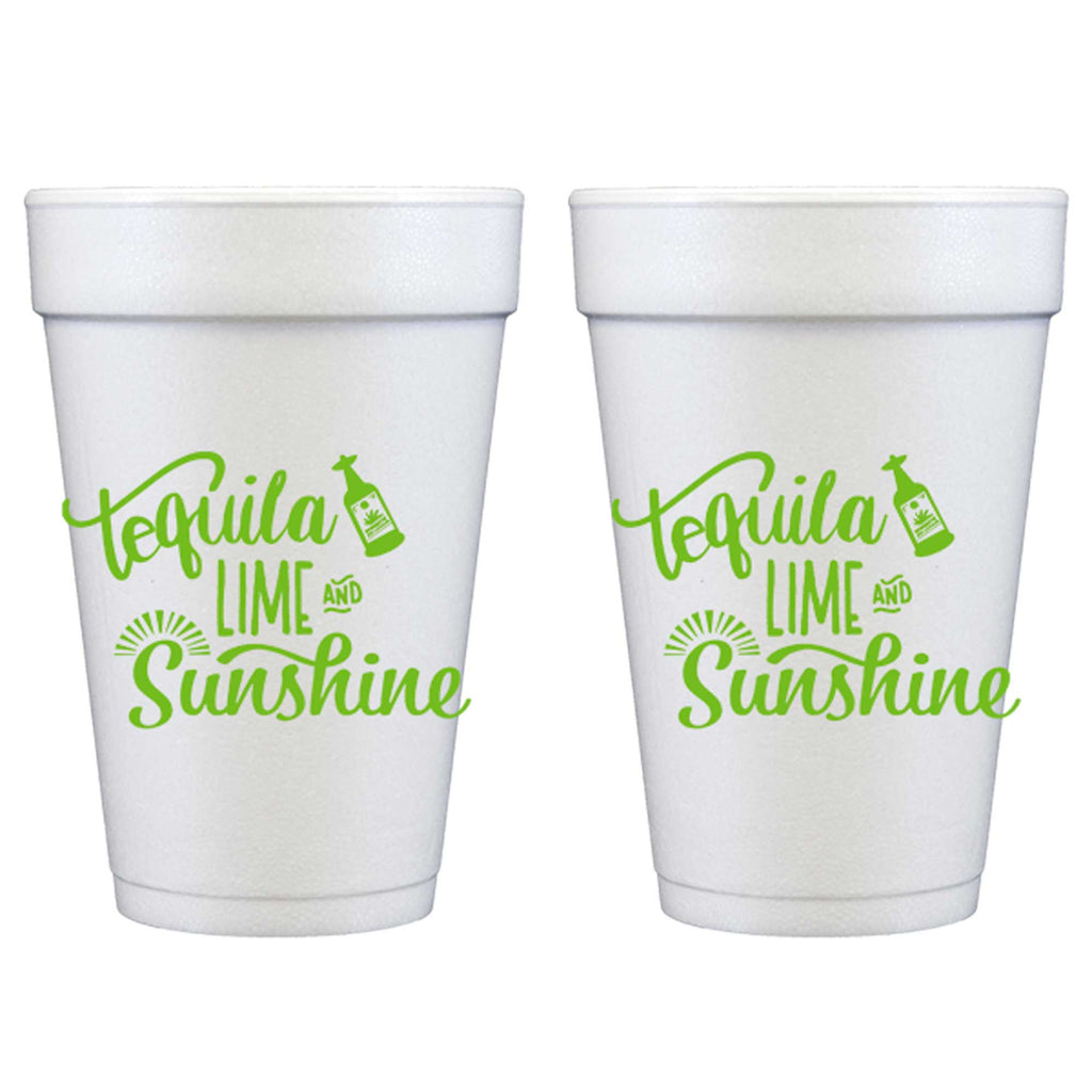 Summer - Tequila Lime Sunshine Foam Cup (10 ct bag)