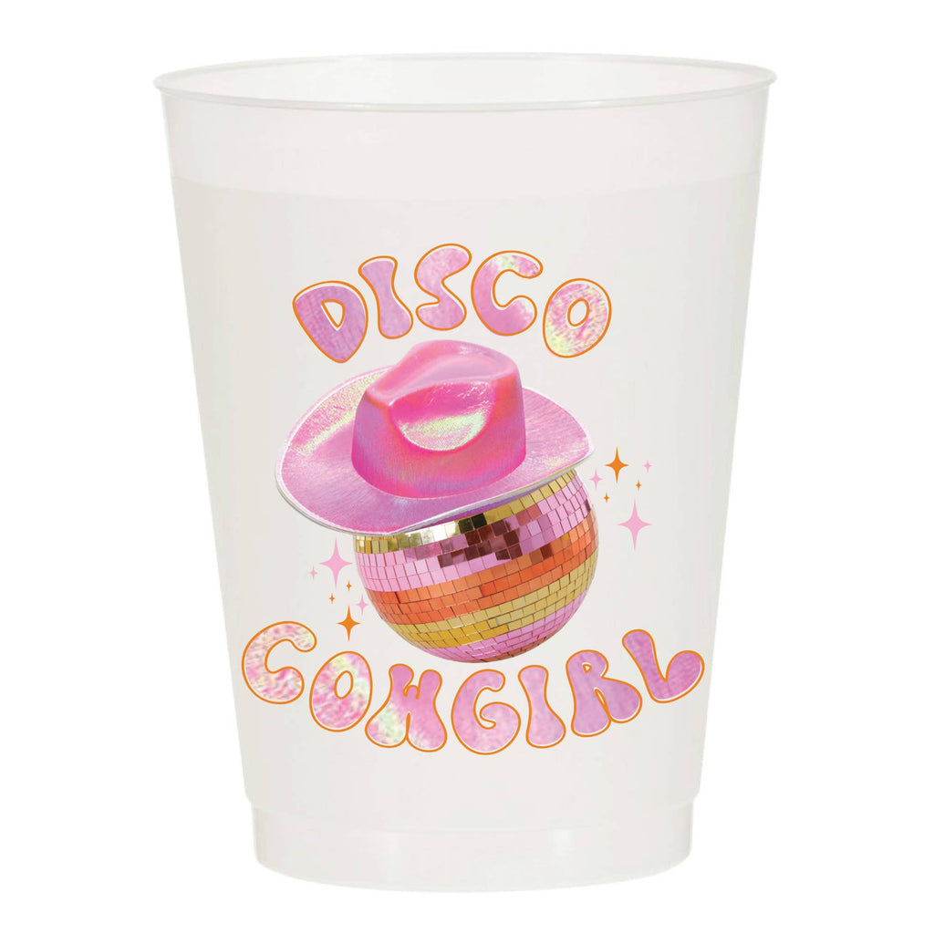 Disco Ball Cowgirl Frosted Cups - Rodeo