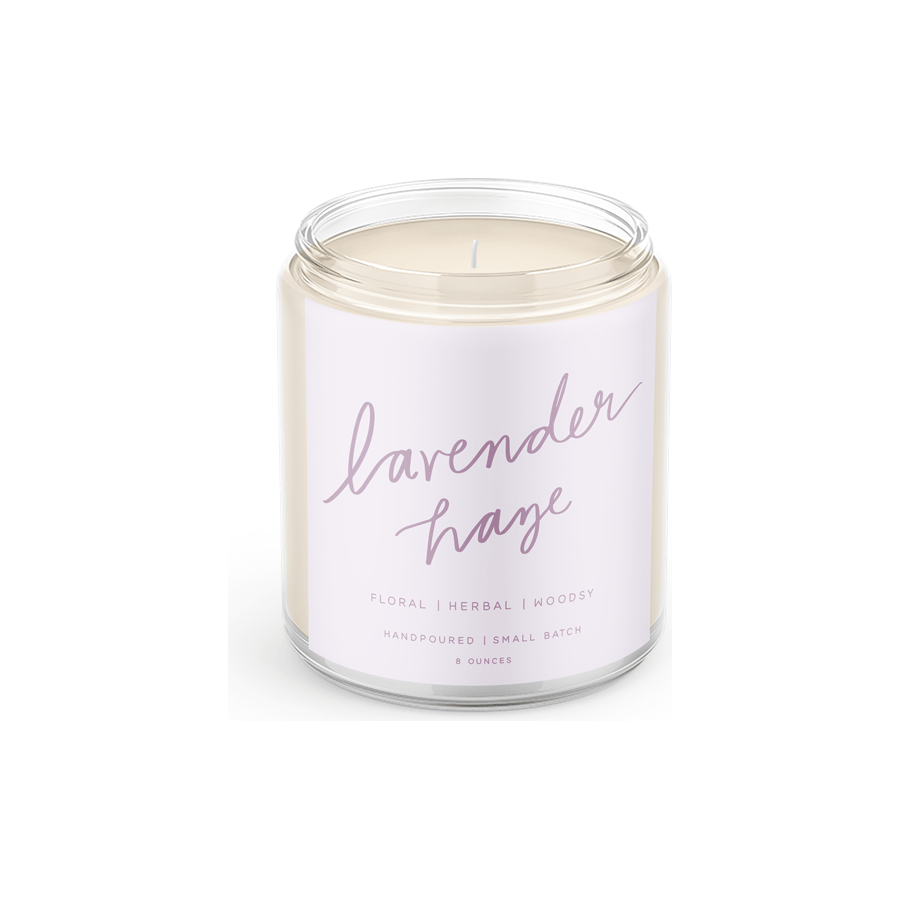 Lavender Haze 8 oz Hand Poured Soy Candle