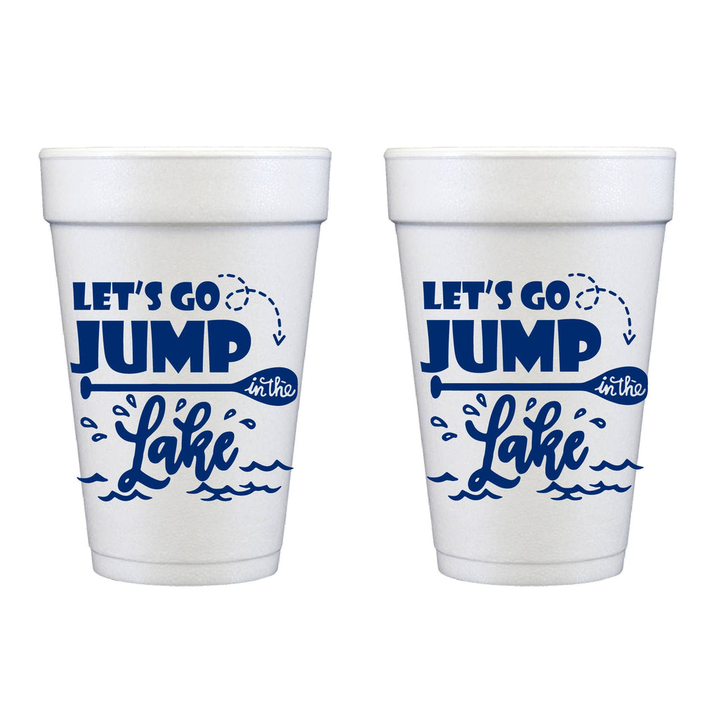 Summer-Go Jump in the Lake Styrofoam Cup (10 ct bag)