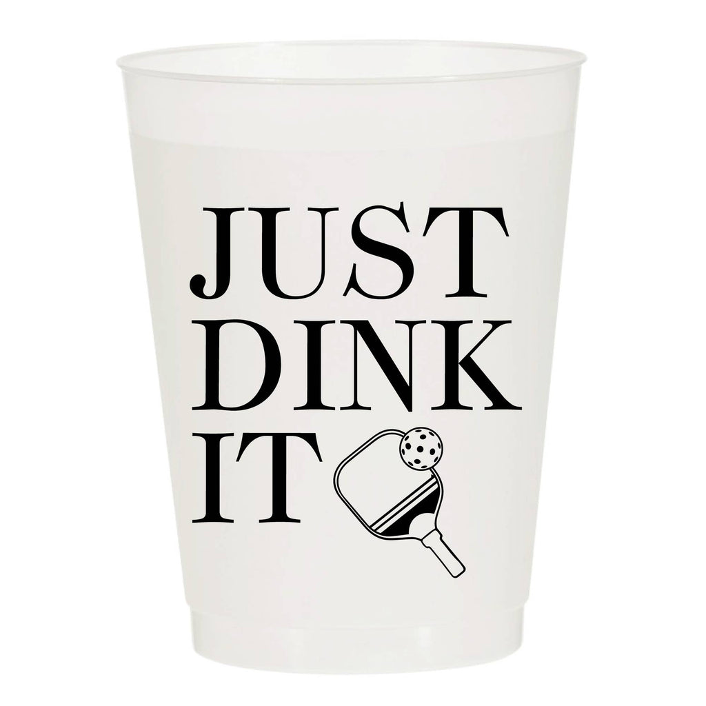 Just Dink It Pickleball Frosted Cups-- Set of 10