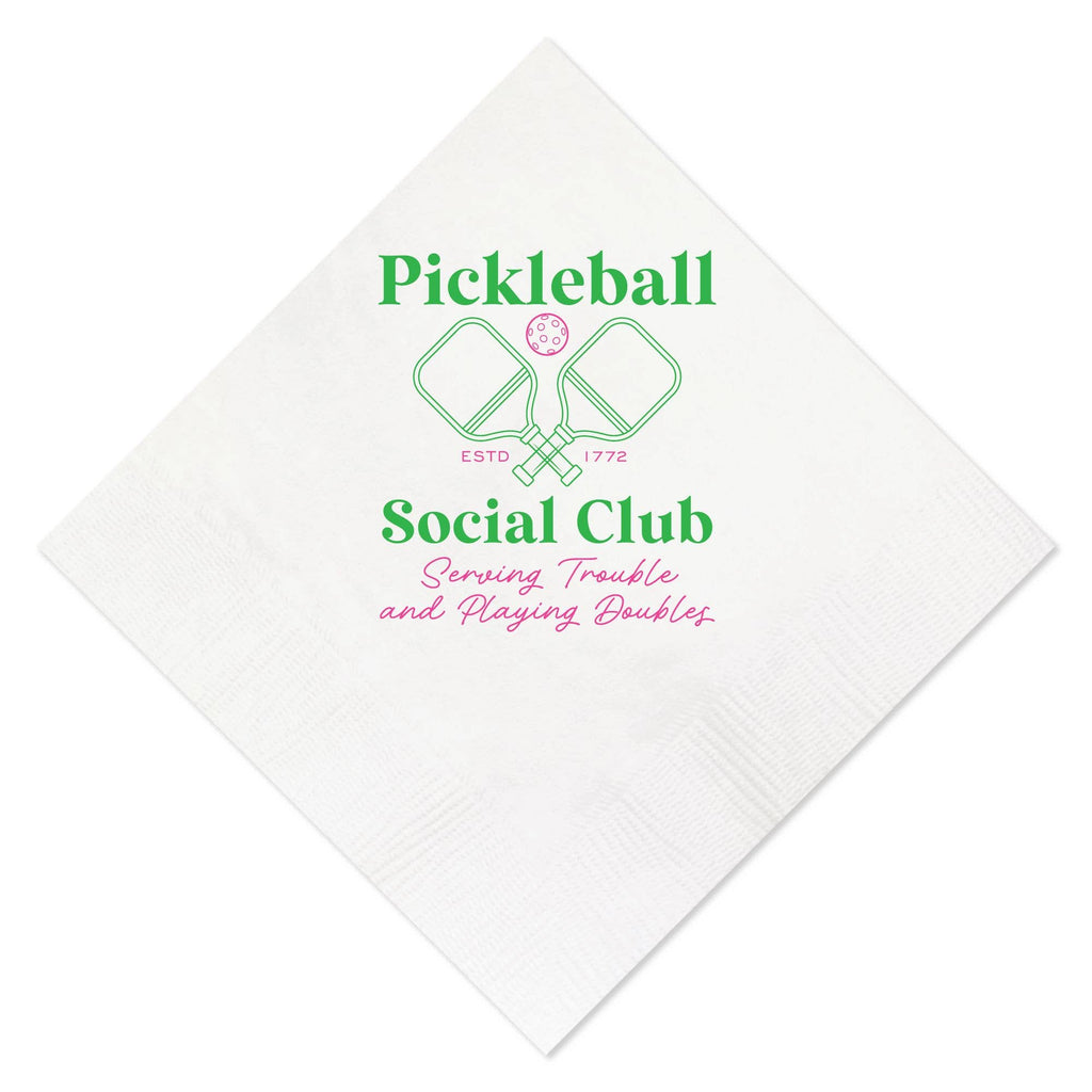 Pickleball Social Club Napkin- Sports