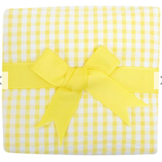 Yellow Check Fabric Burp Cloth
