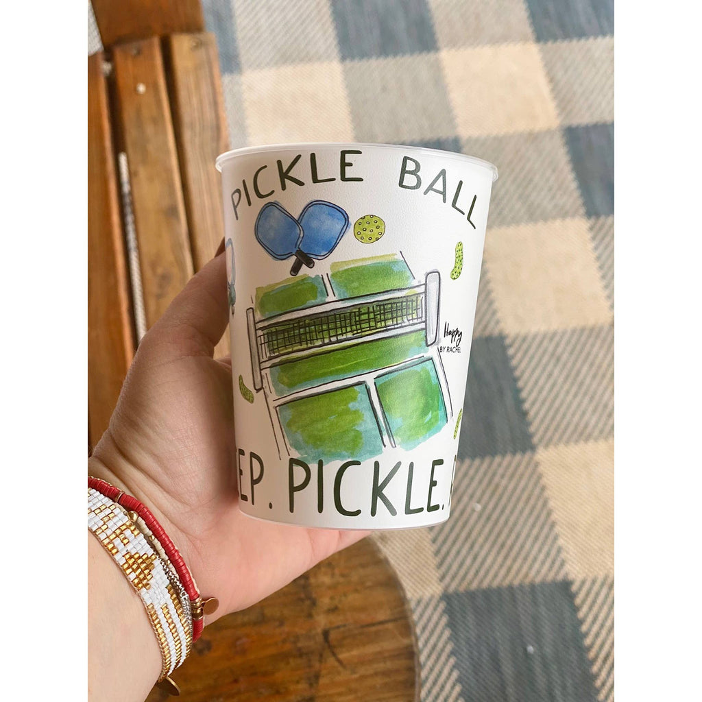 Pickle Ball Reusable Party Cups (Set of 6)