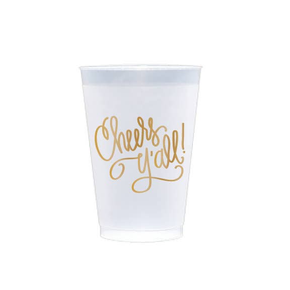 Cheers Y'all! | Frosted Cups  - 12 ounce