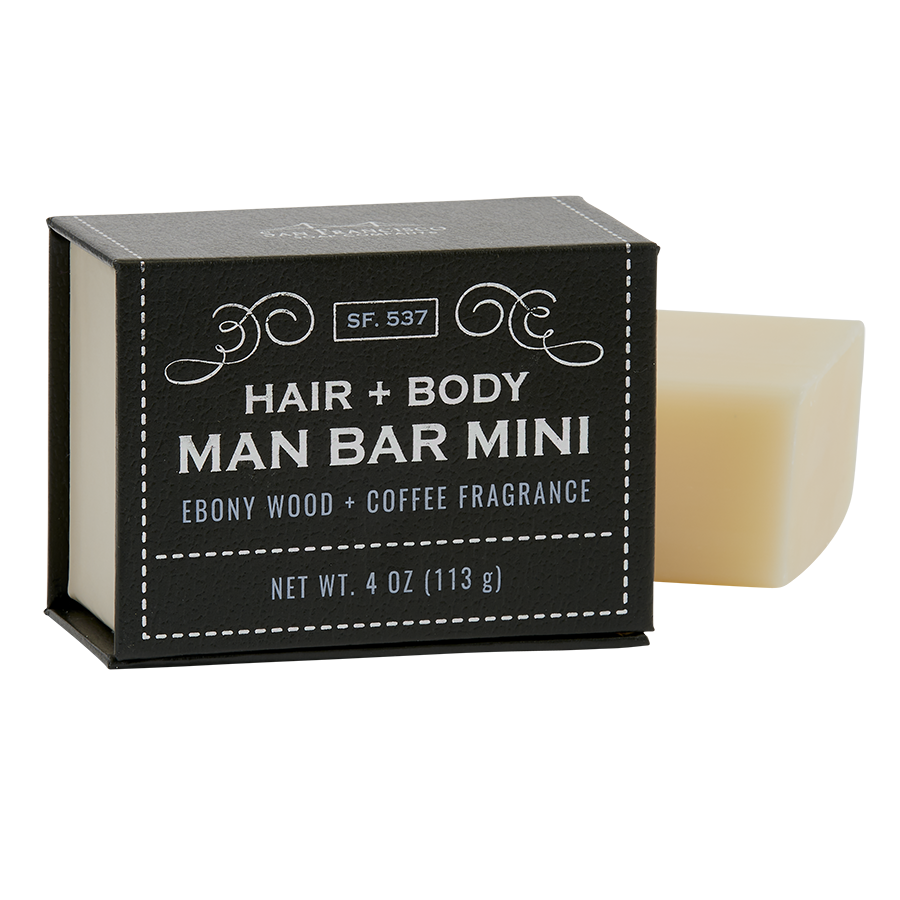 Man Bar Mini 4oz Ebony Wood & Coffee